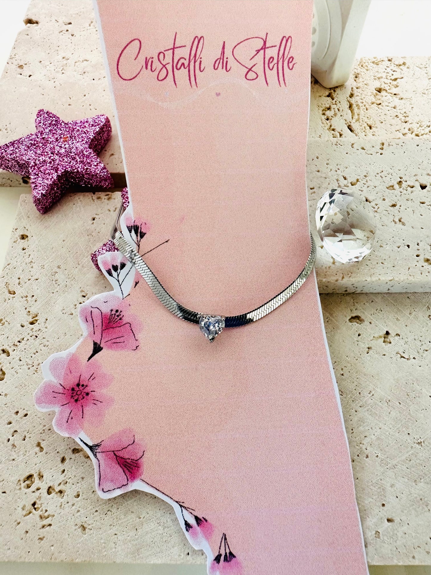 Cavigliera Stella del Cuore Silver