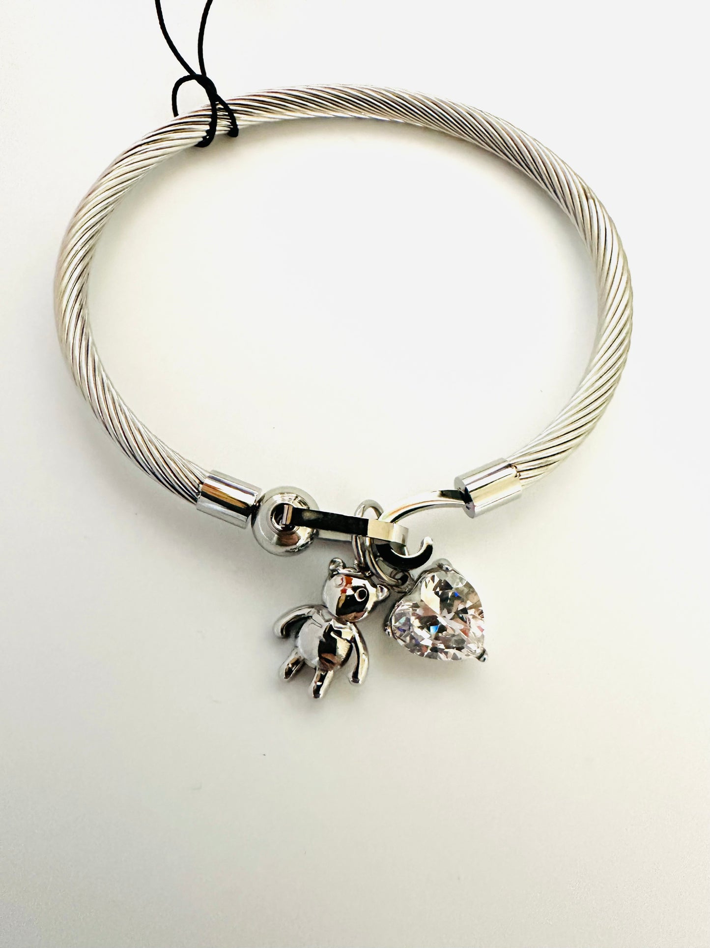 Bracciale rigido Teddyno cuoricino