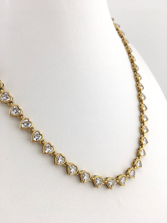Collana Aurora Stellata Cuori Gold