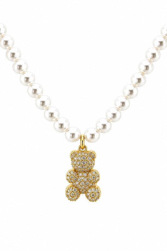 Collana Perle e Teddy