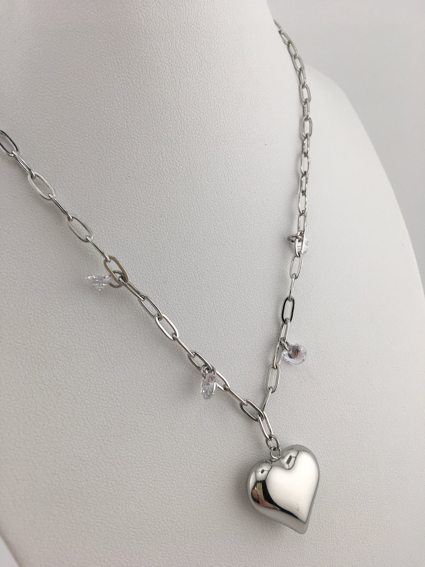 Collana Cuore Celestiale Silver