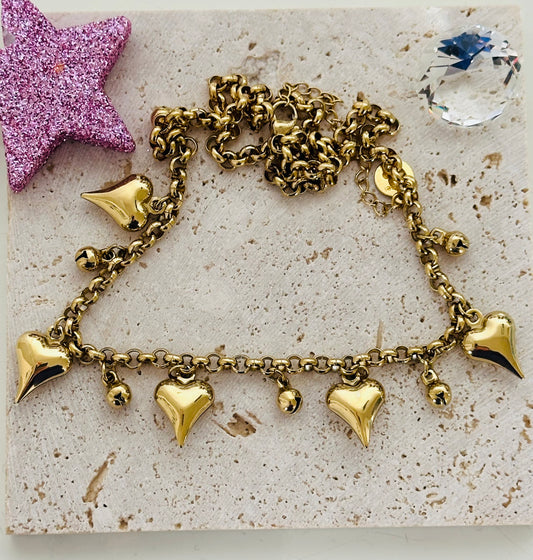 Collana con Cuori Sonaglio