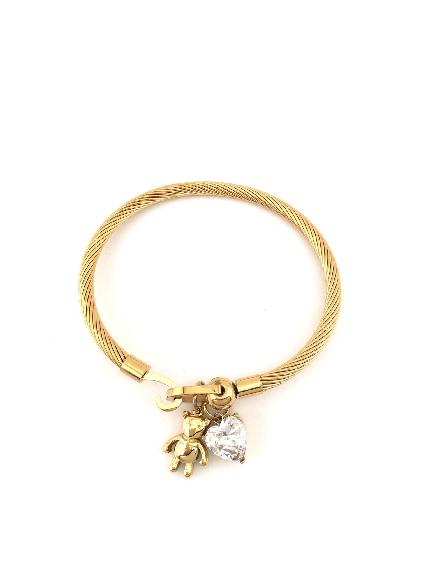 Bracciale rigido Teddyno cuoricino