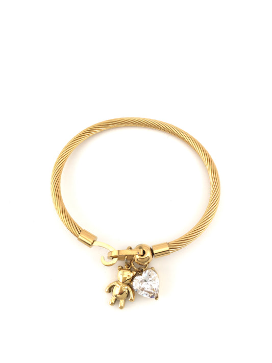 Bracciale rigido Teddyno cuoricino