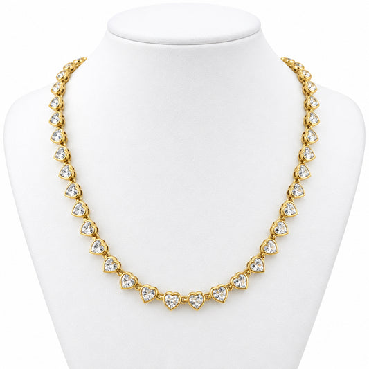 Collana Aurora Stellata Cuori Gold