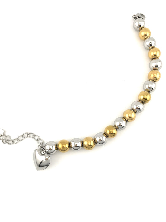 Bracciale con cuore sonaglio