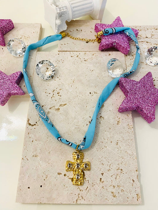 Collana Bandana Croce Astrale