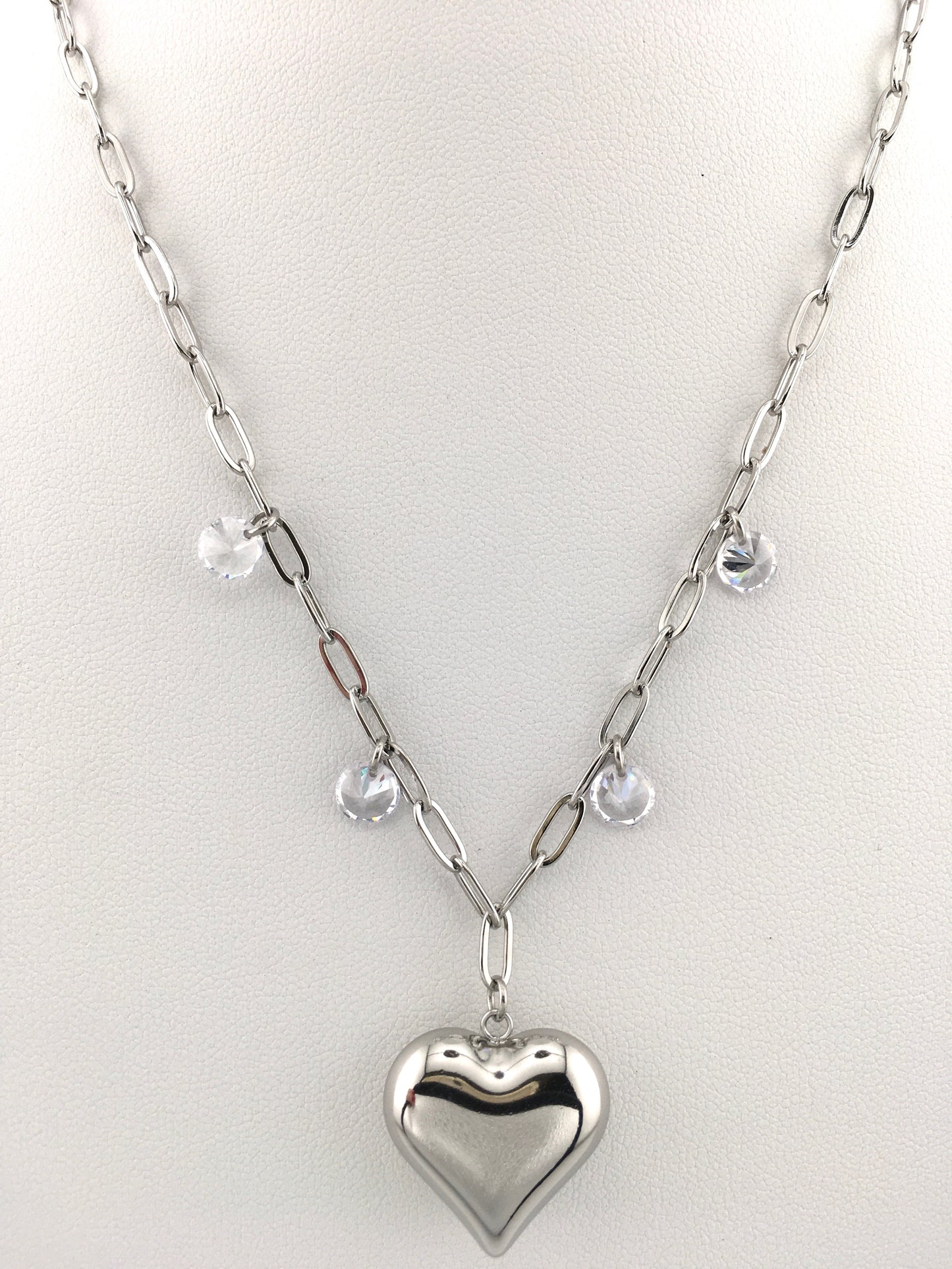 Collana Cuore Celestiale Silver