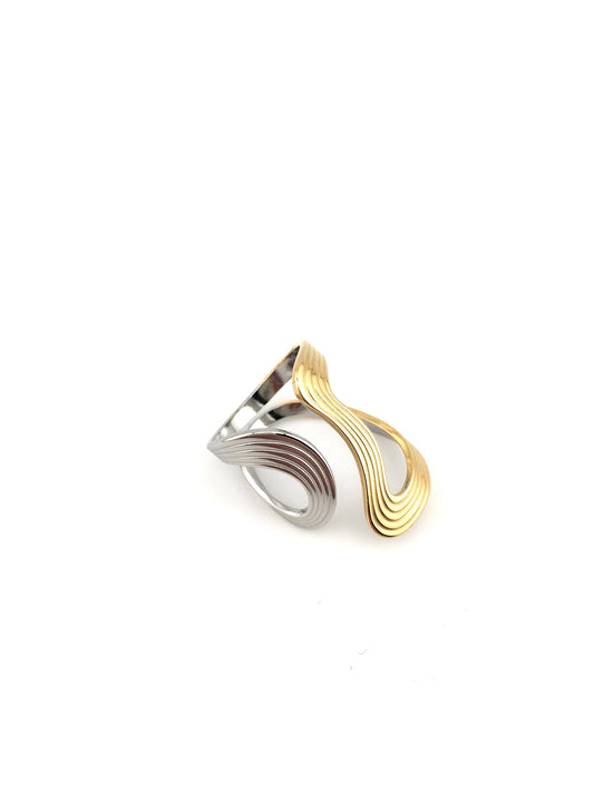 Anello Onde Bicolor