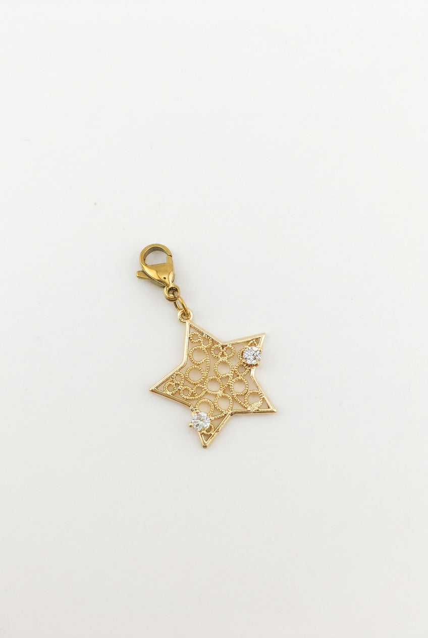 Charm CreaMy Bag Gold Star