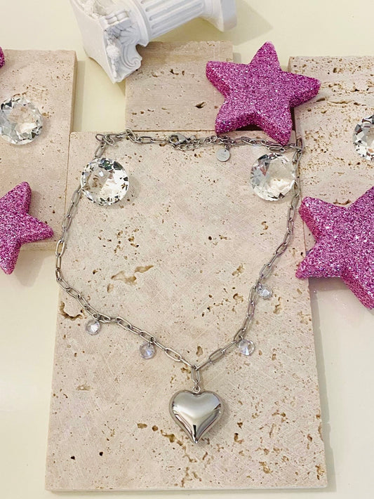 Collana Cuore Celestiale Silver