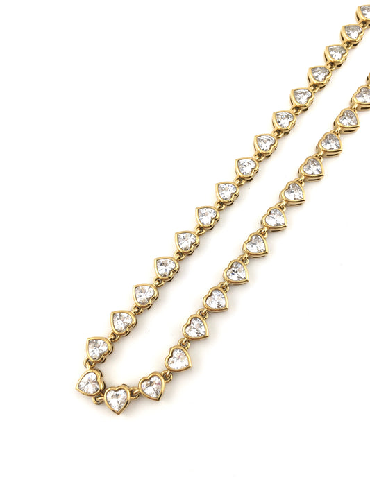 Collana Aurora Stellata Cuori Gold