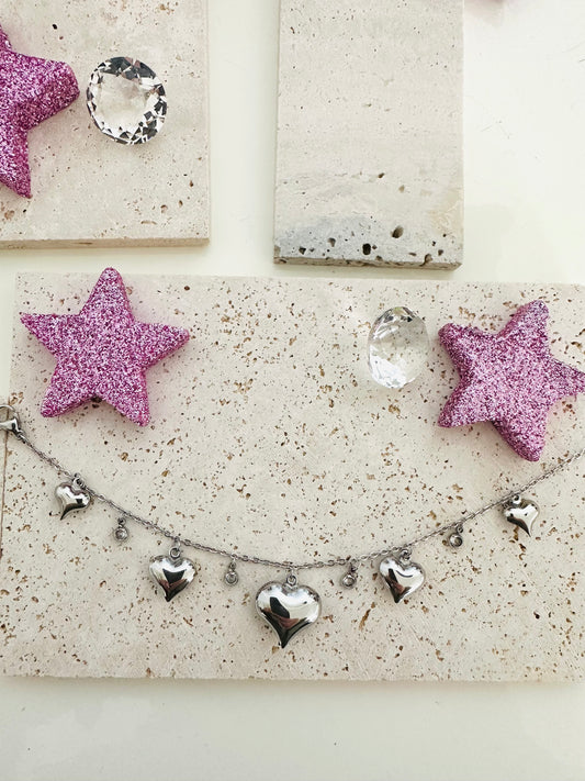 Bracciale Sonaglio Cuori e Brillantini