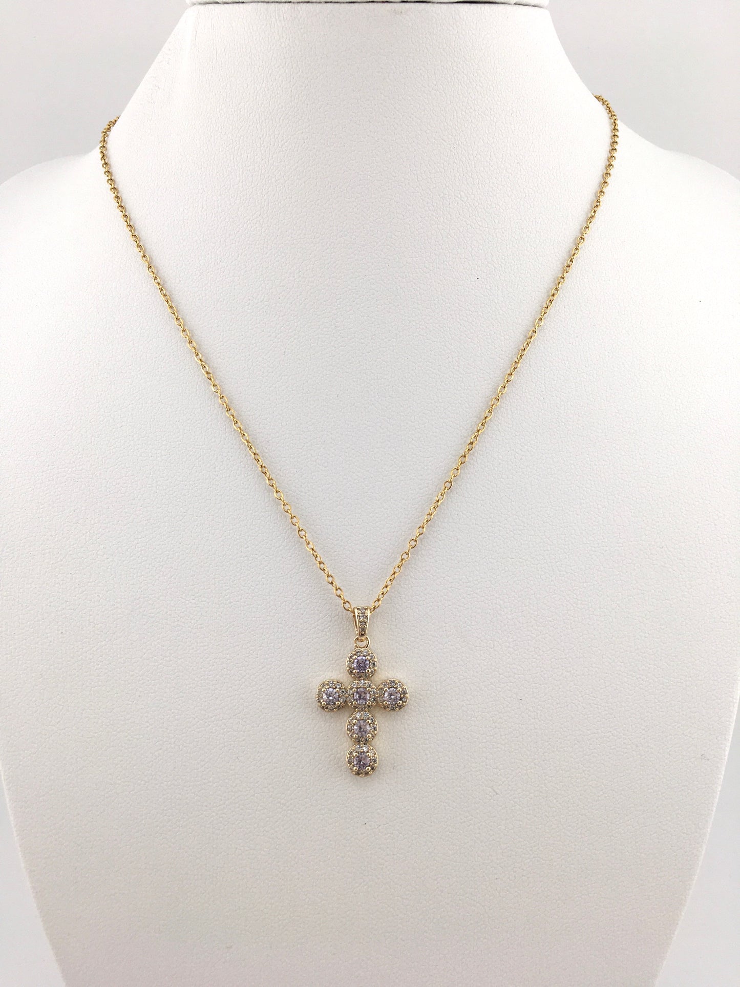 Collana Crystal Cross Gold