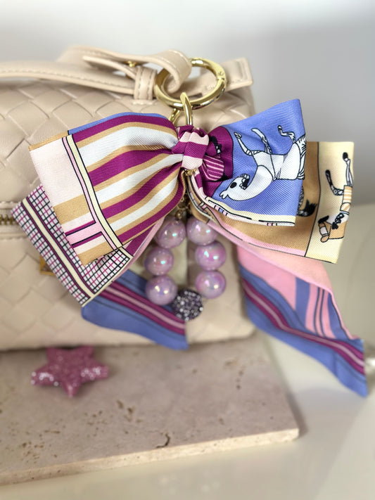 Portachiavi Charm Borsa Fiocco Lilla