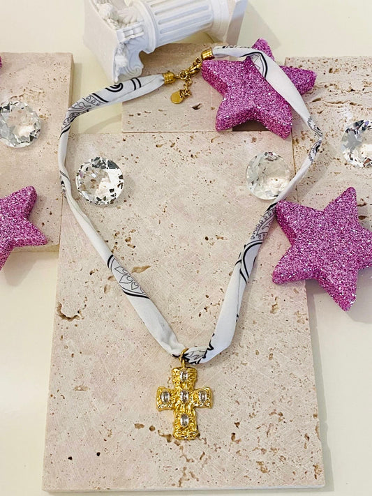 Collana Bandana Croce Astrale