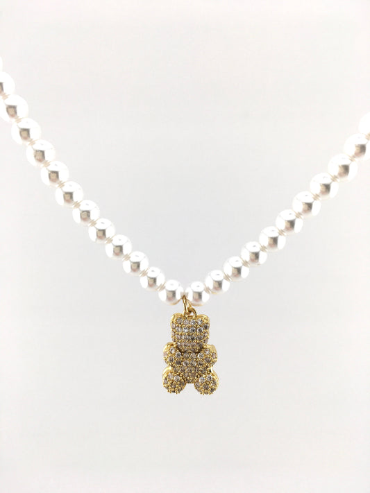 Collana Perle e Teddy