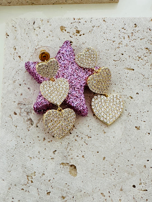 Orecchini Tris di Cuori