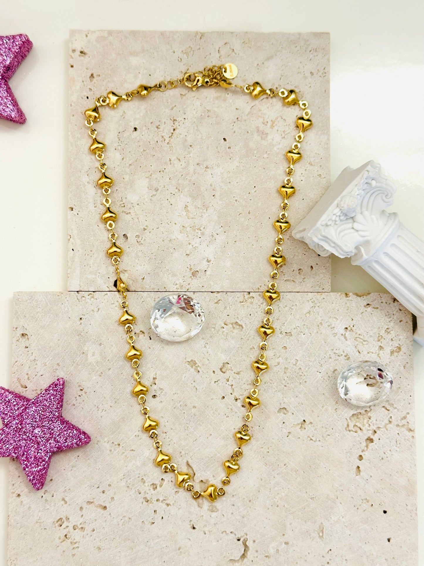 Collana Cuori di Stelle Gold