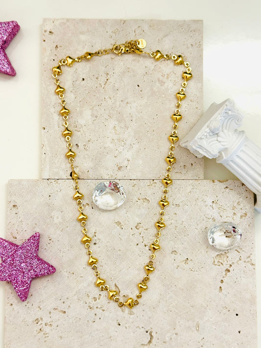 Collana Cuori di Stelle Gold