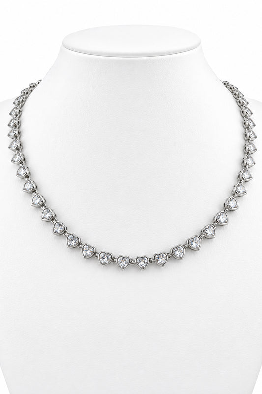 Collana Aurore Stellata Cuori Silver