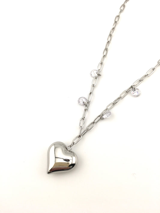 Collana Cuore Celestiale Silver