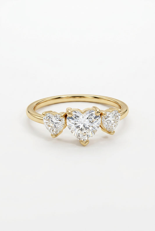 Anello Tris di Cuori