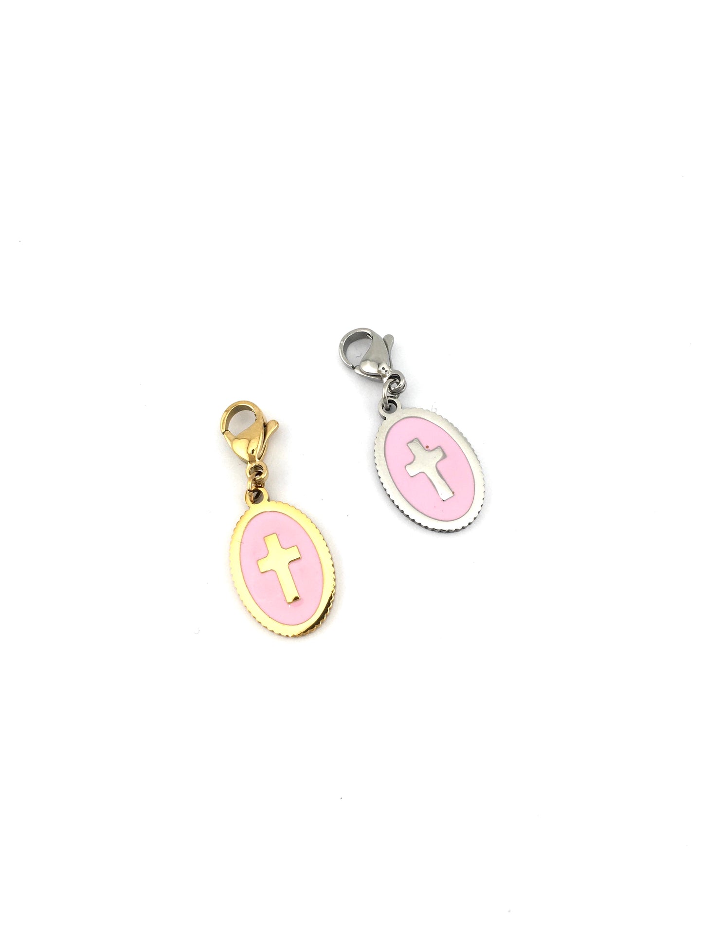 Charm Croce rosa