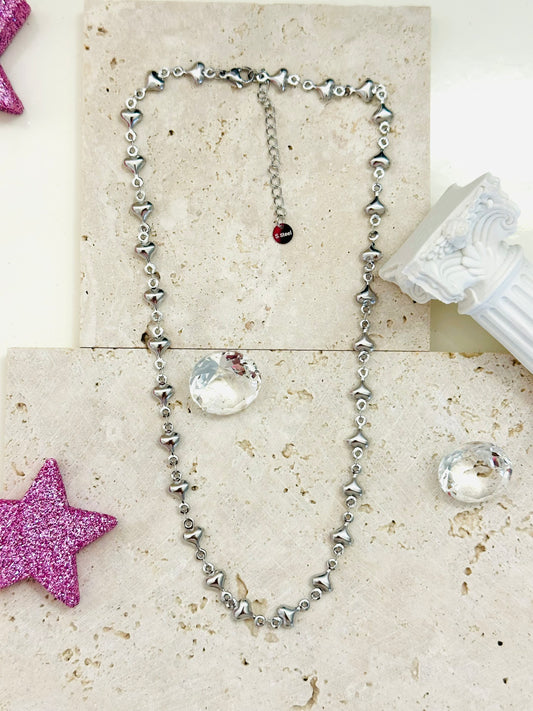 Collana Cuori di Stelle Silver